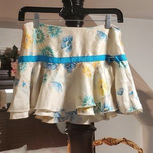 Ambercrombie & Fitch Vintage Y2K Floral Silk Mini Skirt